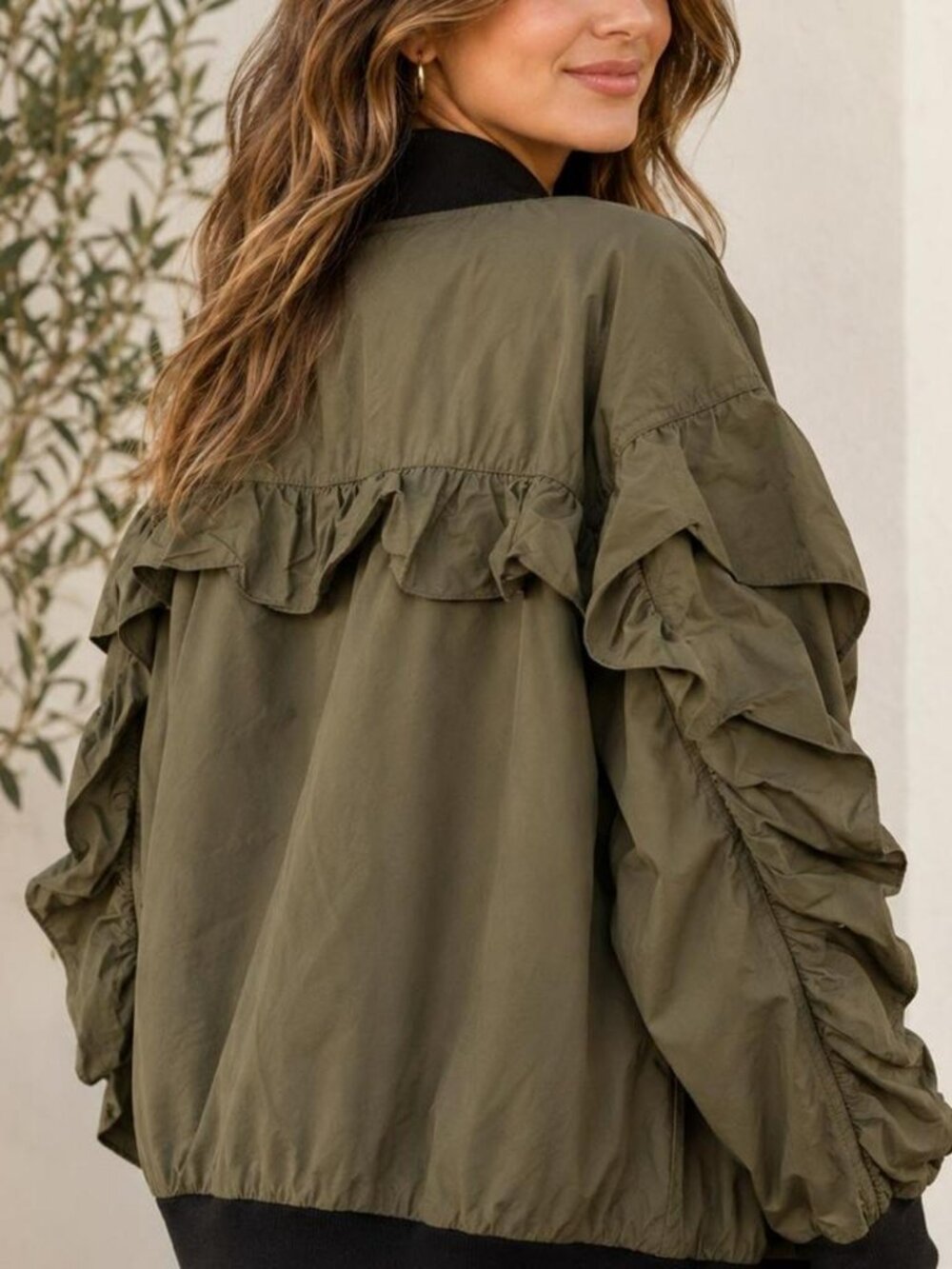 Cenere GB Women's Khaki and Green Jacket